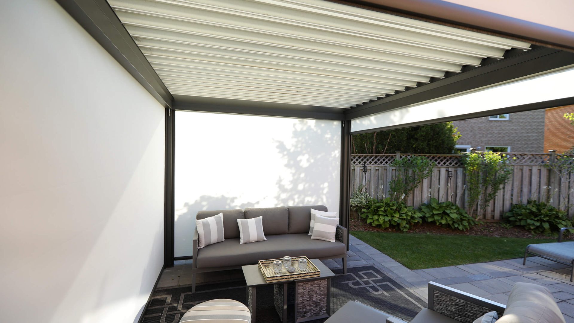 pergola with open close roof photo # 58