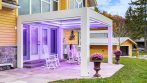 white louvered pergola #1503