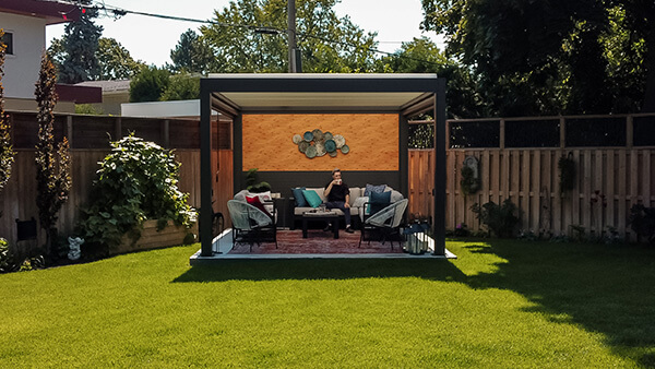 garden pergola with roof photo # 342