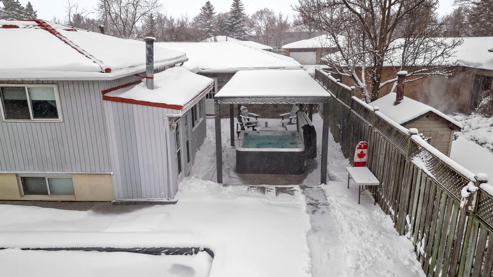 louvered pergola snow photo # 164