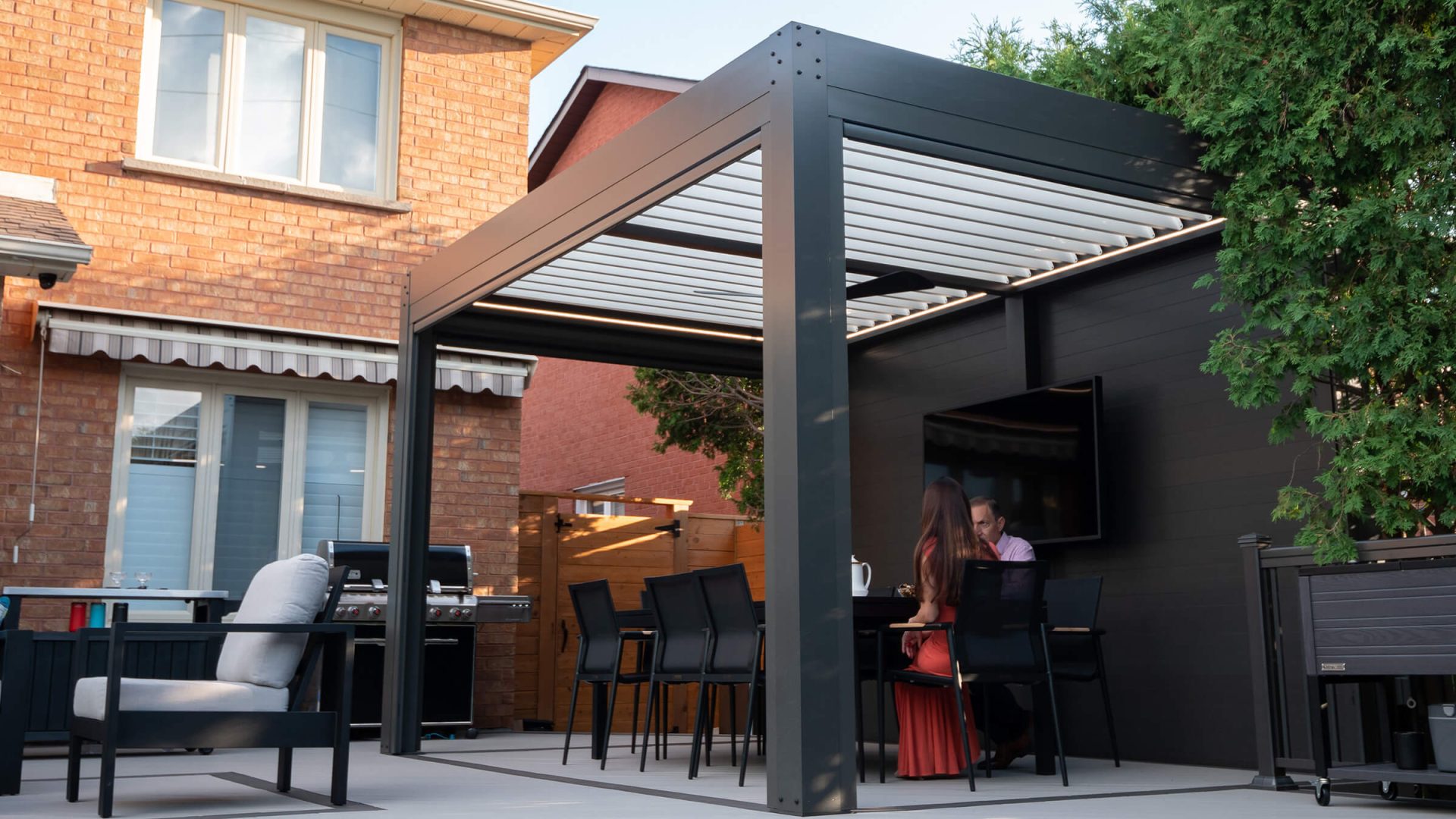 modern louvered pergola photo # 84