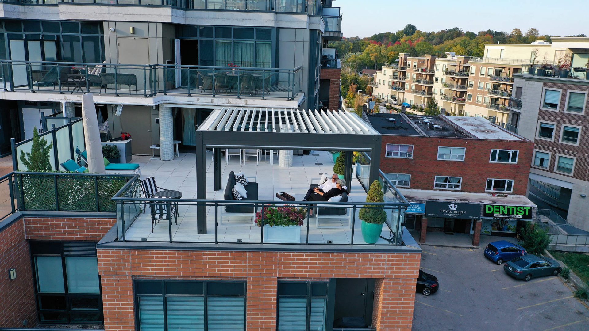pergola on the roof photo # 88