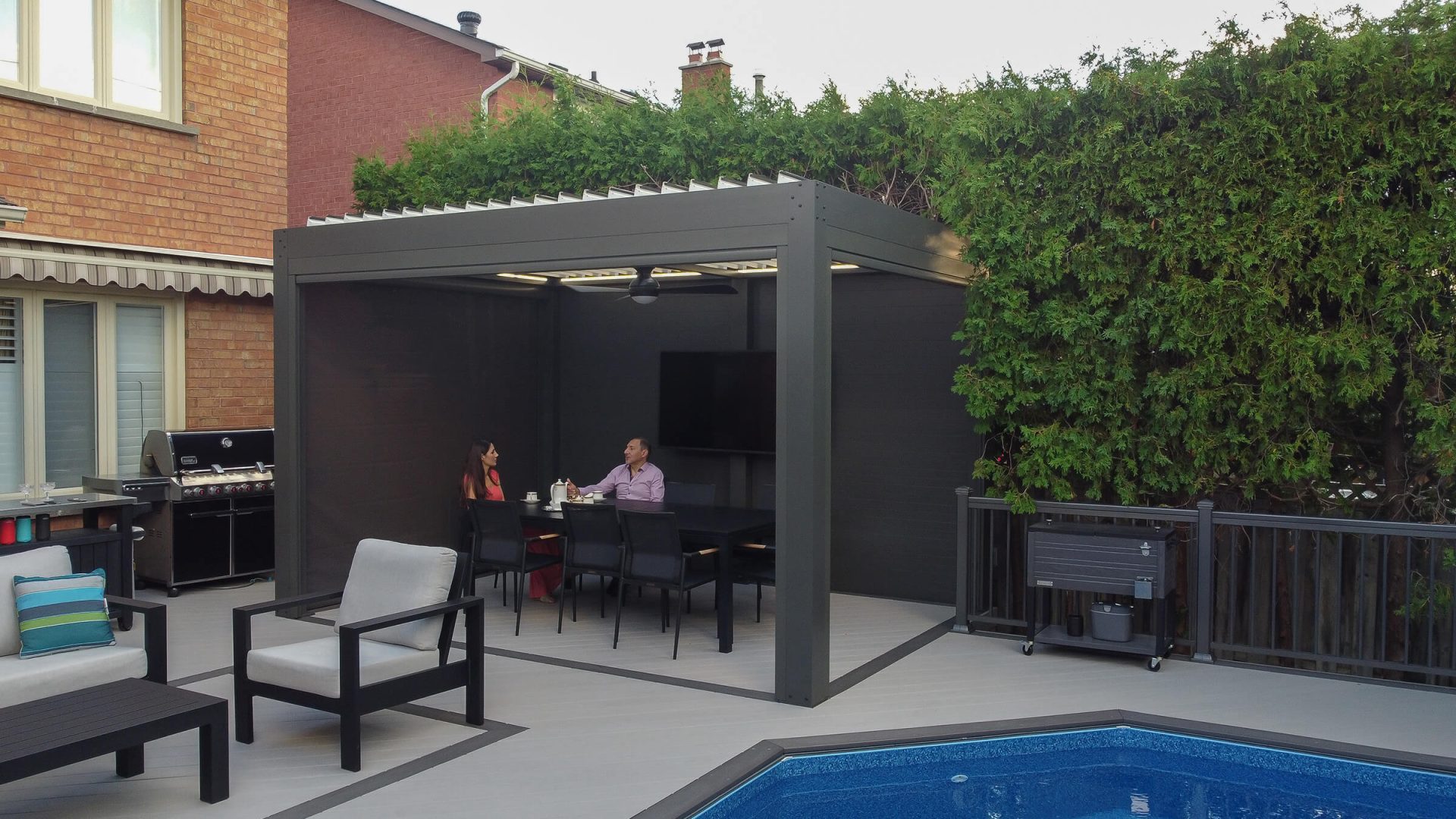 pergola pool house photo # 79