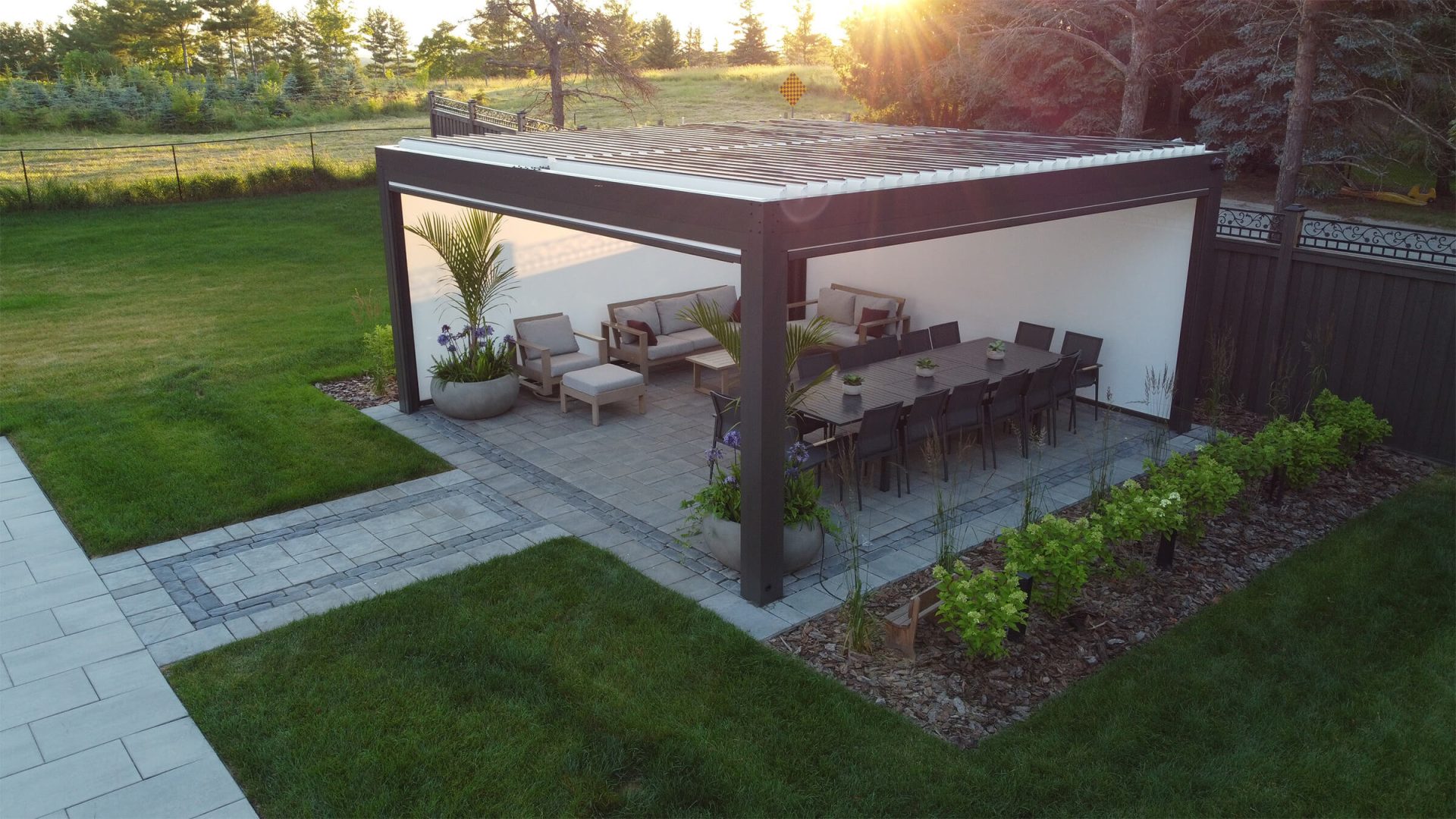 solid roof pergola photo # 69