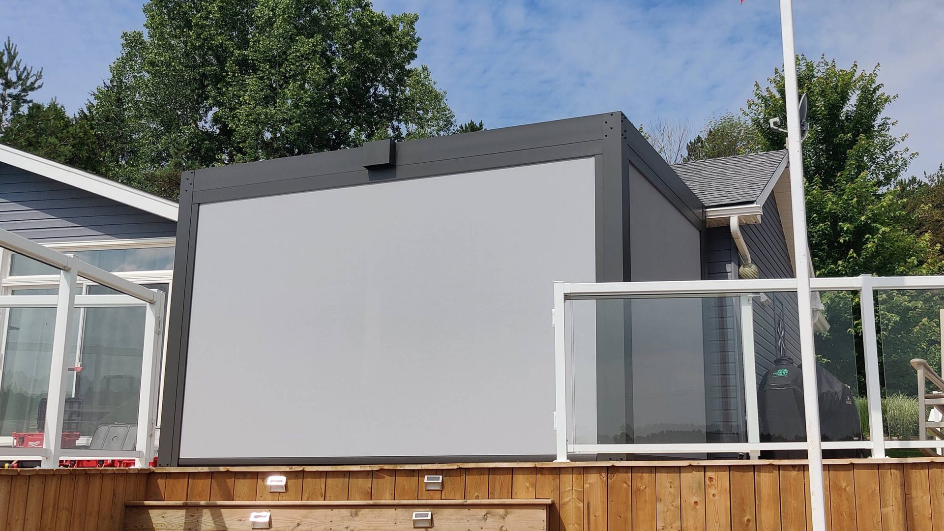 louvered pergola with screens photo # 846