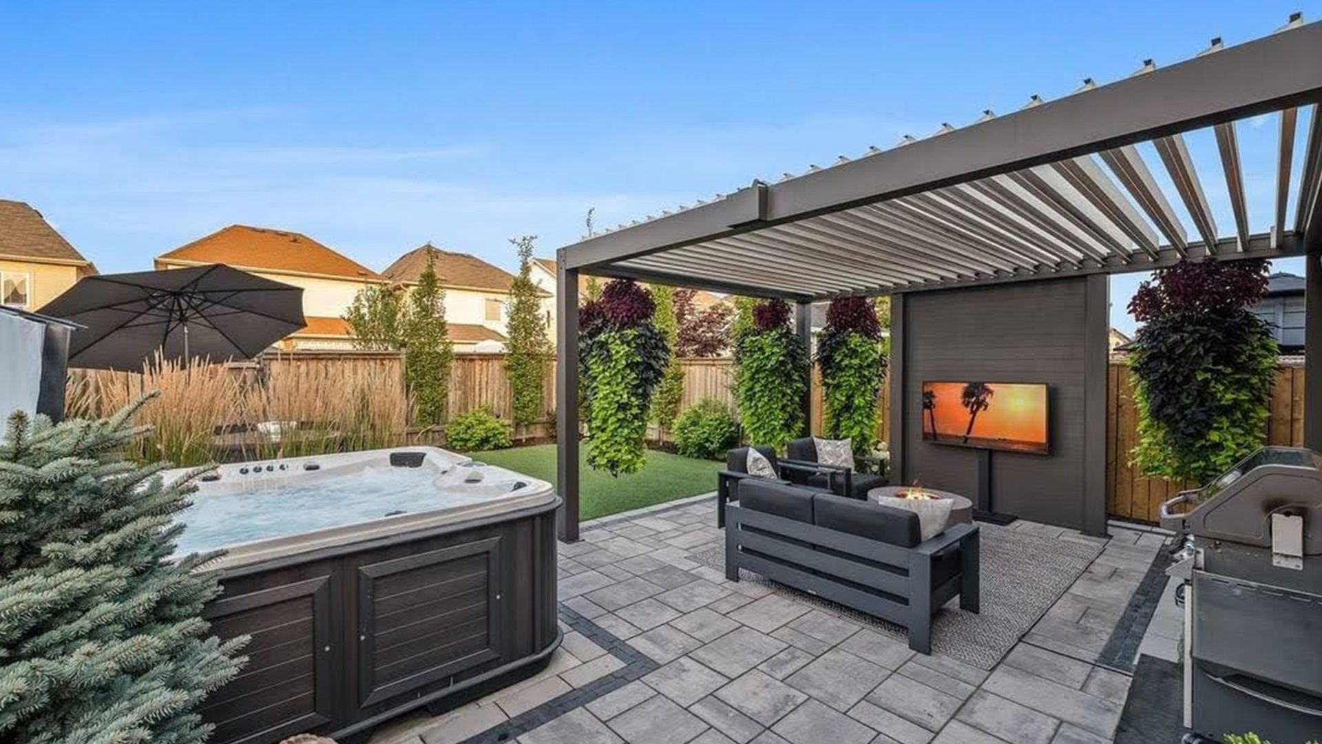pergola and hot tub # 865