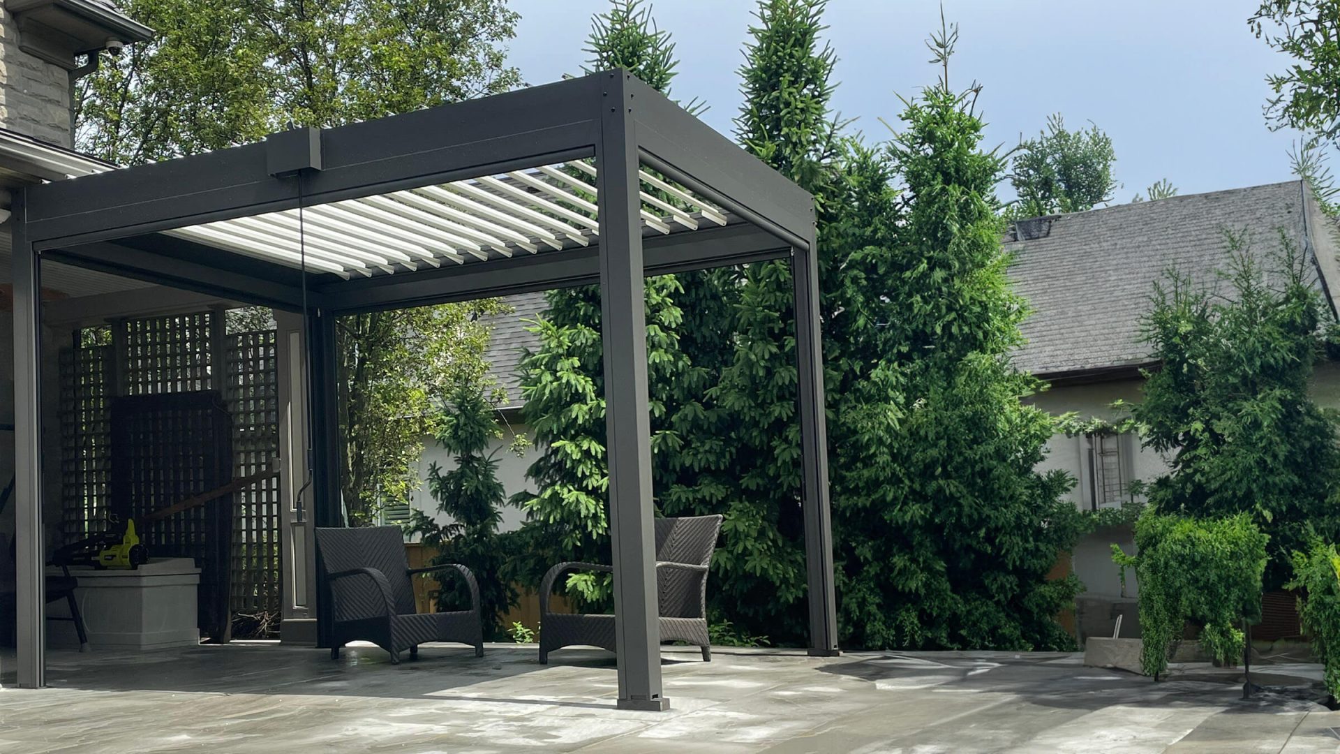 12x12 pergola with roof photo # 1076