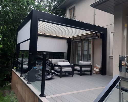 Mosquito net pergola