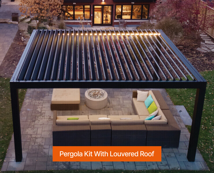 Louvered Roof with Retracable Sun Shades #1310