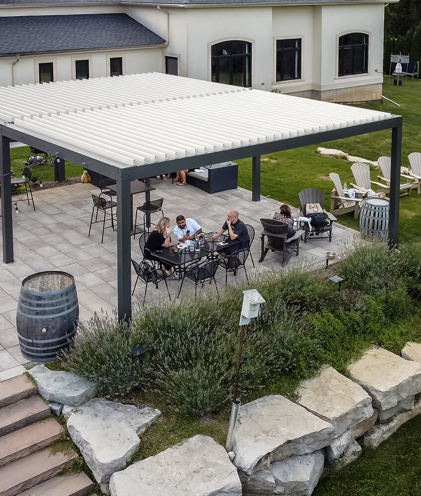 edmonton pergola with roof #1403