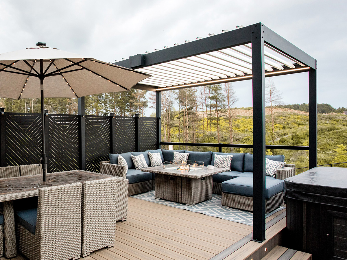 Louvered Pergola KIT 10x12 - Image 4