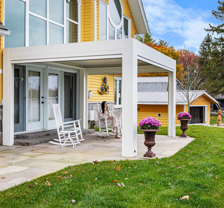 custom pergola white #749