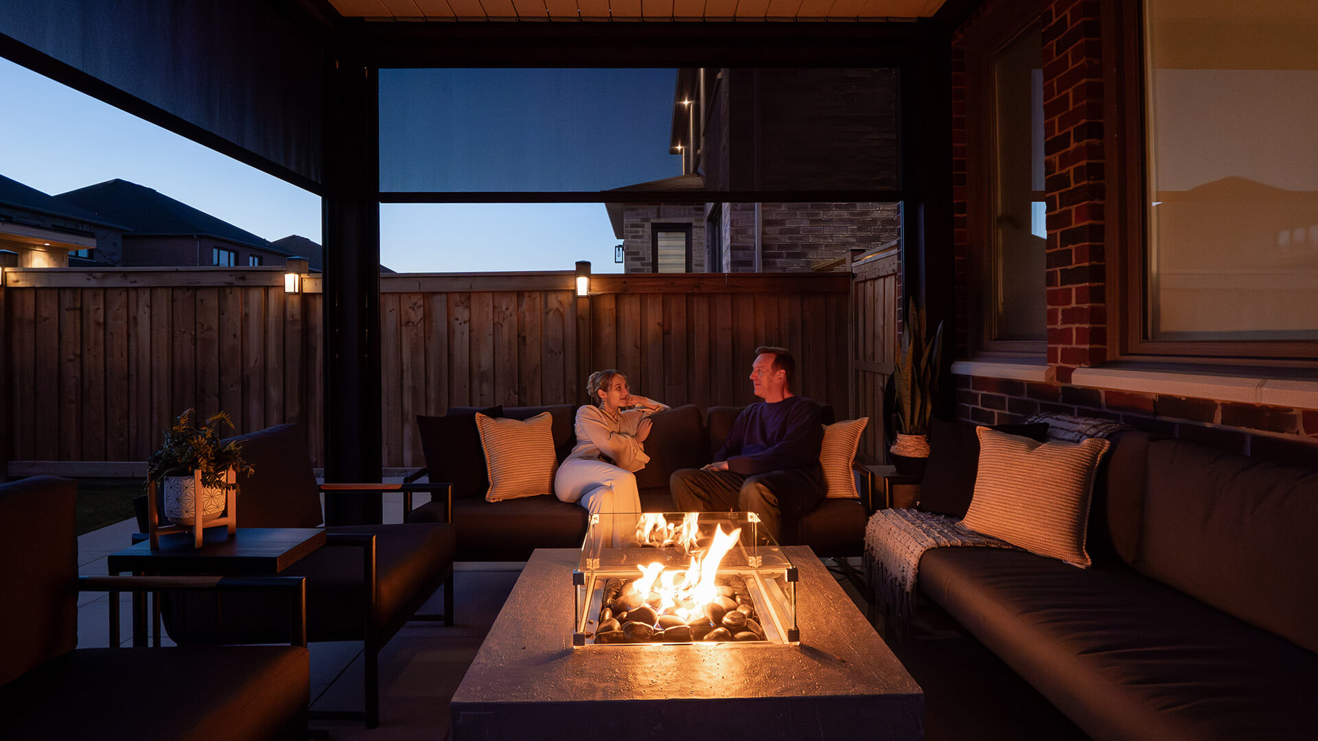covered fire pit area #1665