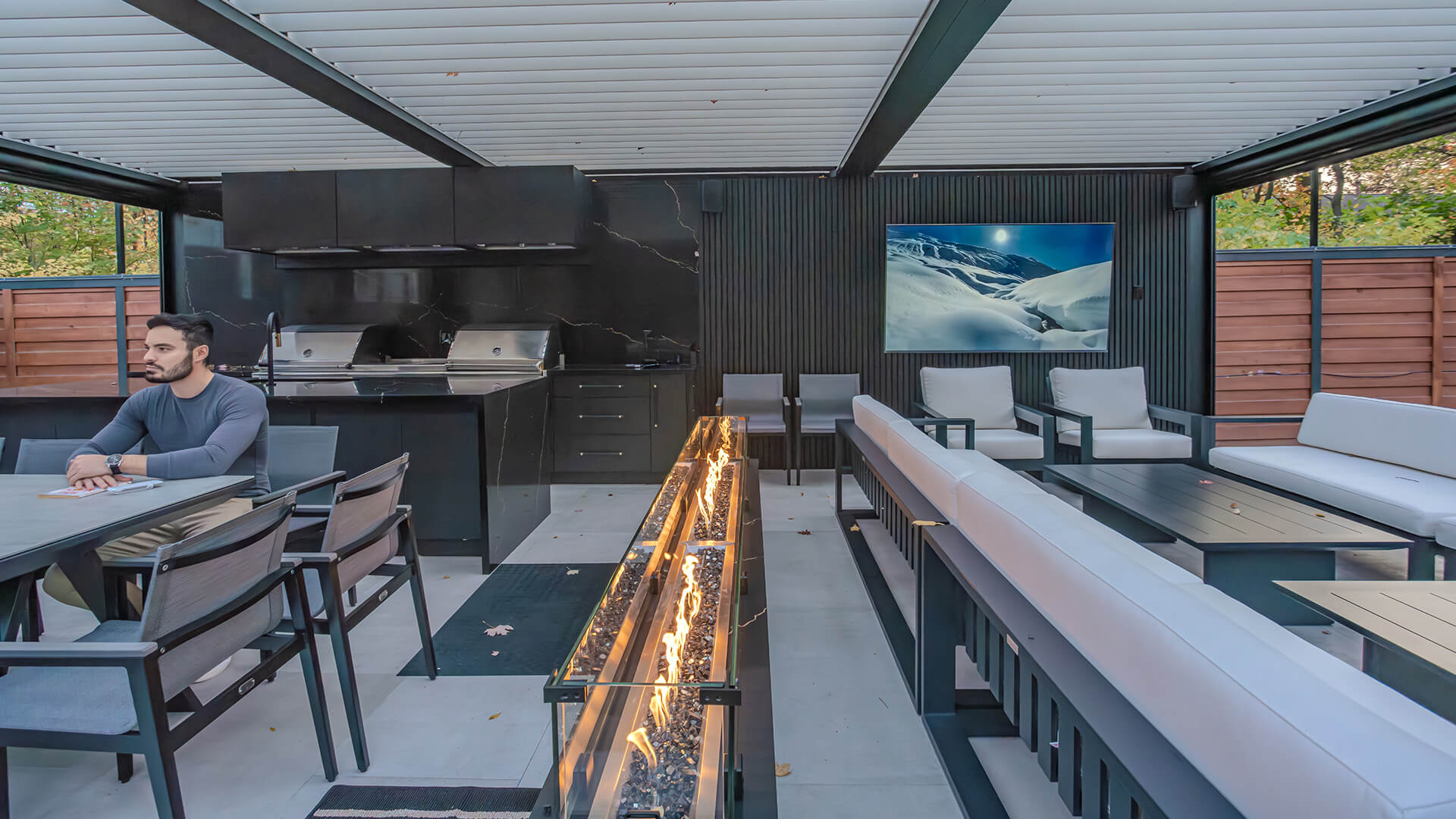 pergola over fire pit ideas #1662