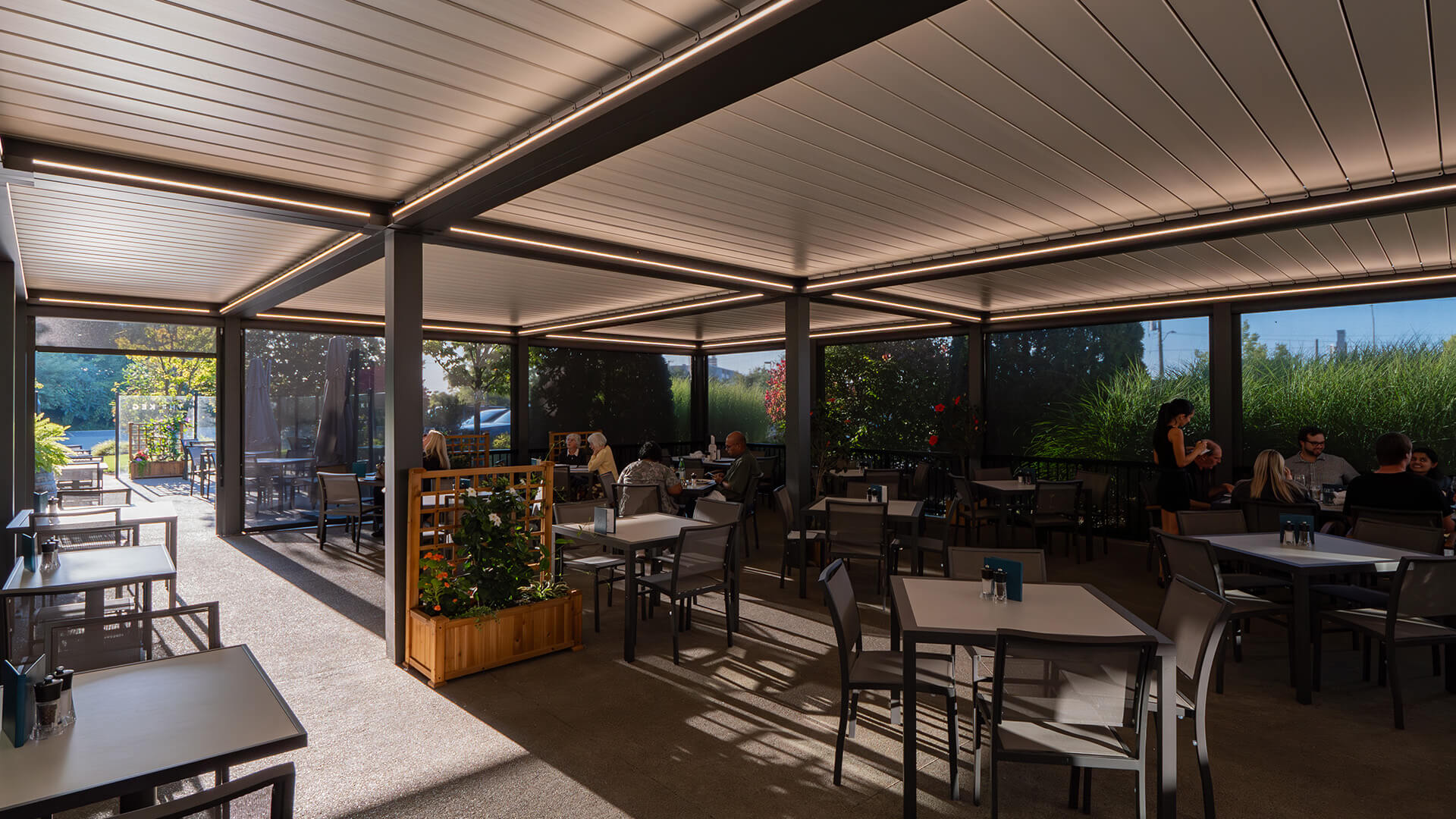 commercial pergola with roof​ #1698