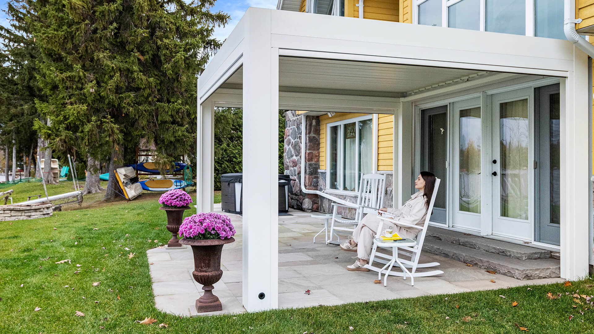 powder coated aluminum pergola #1679