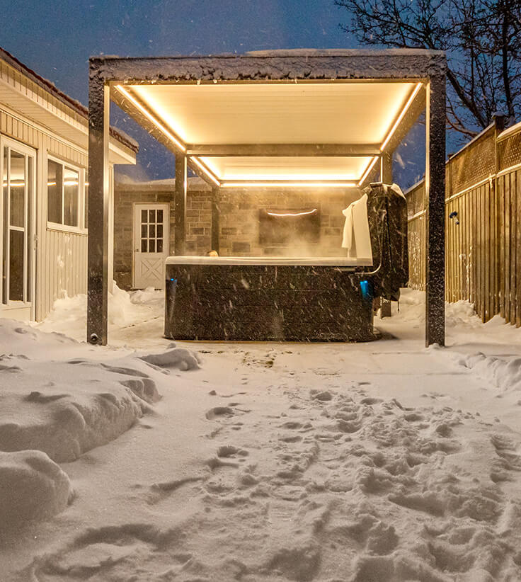 louvered pergola hot tub #1726