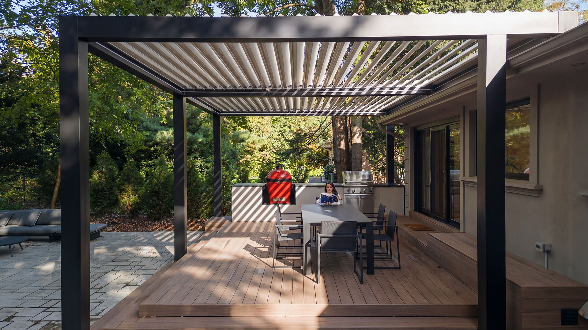 spring outdoor pergola setup #1727