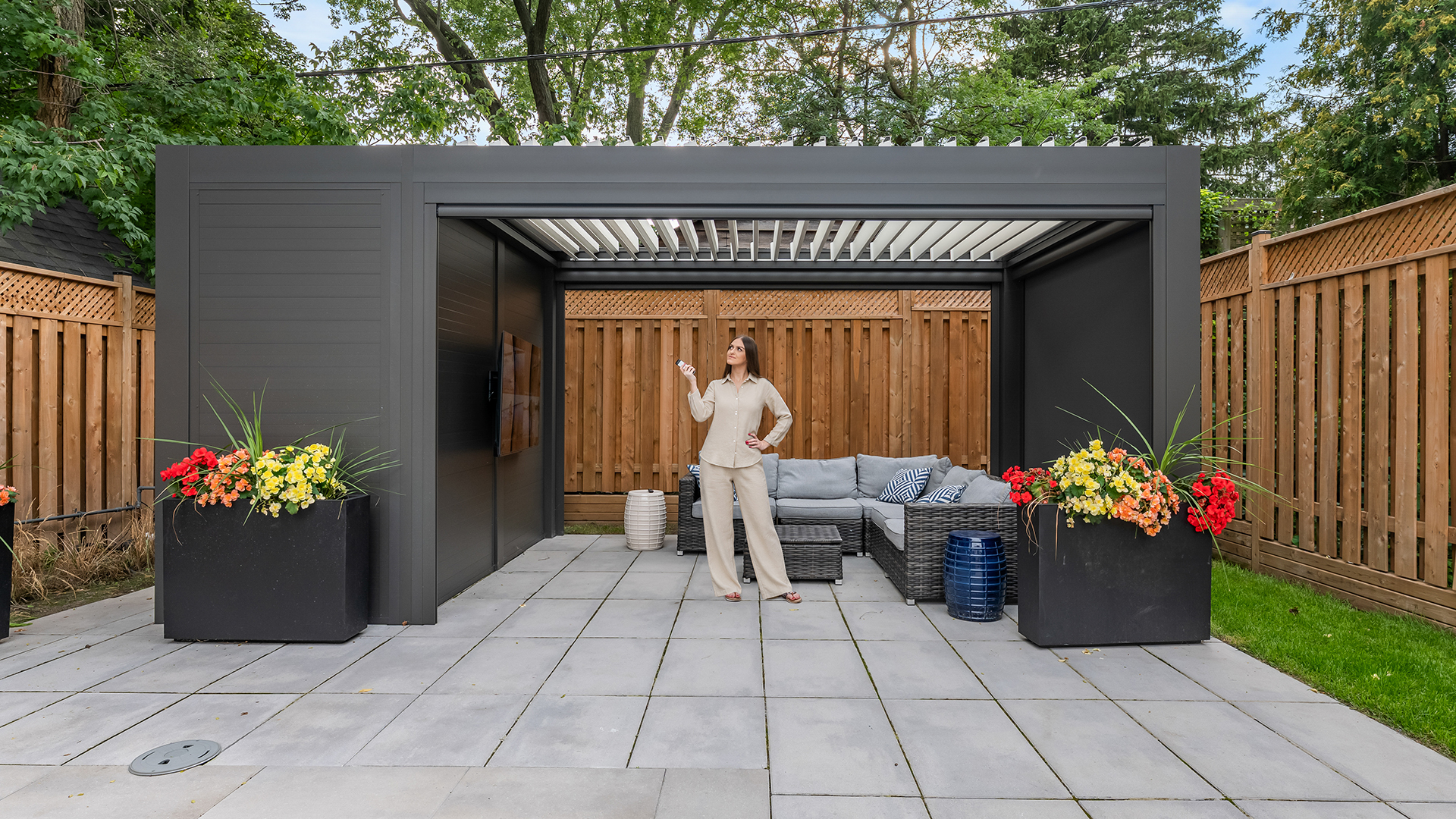 Shed and pergola combo